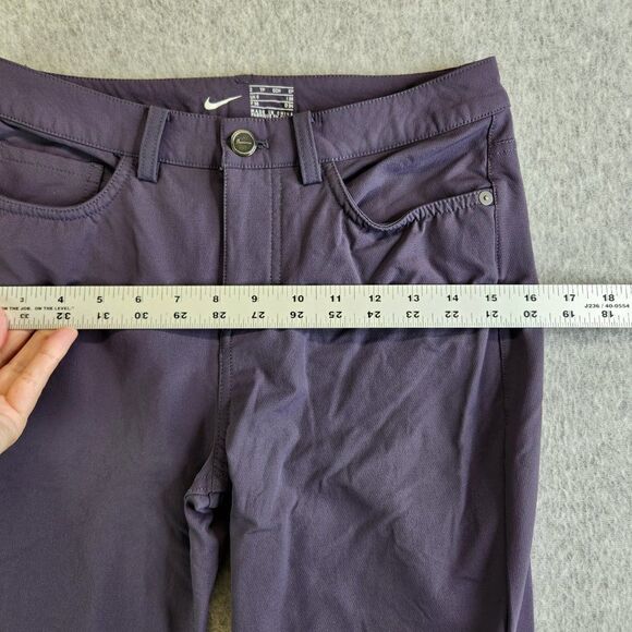 Nike Golf Pants Womens 2 Purple Slim Leg Water Resistant Nylon Repel AT3327-015 - Picture 11 of 16